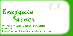 benjamin vainer business card